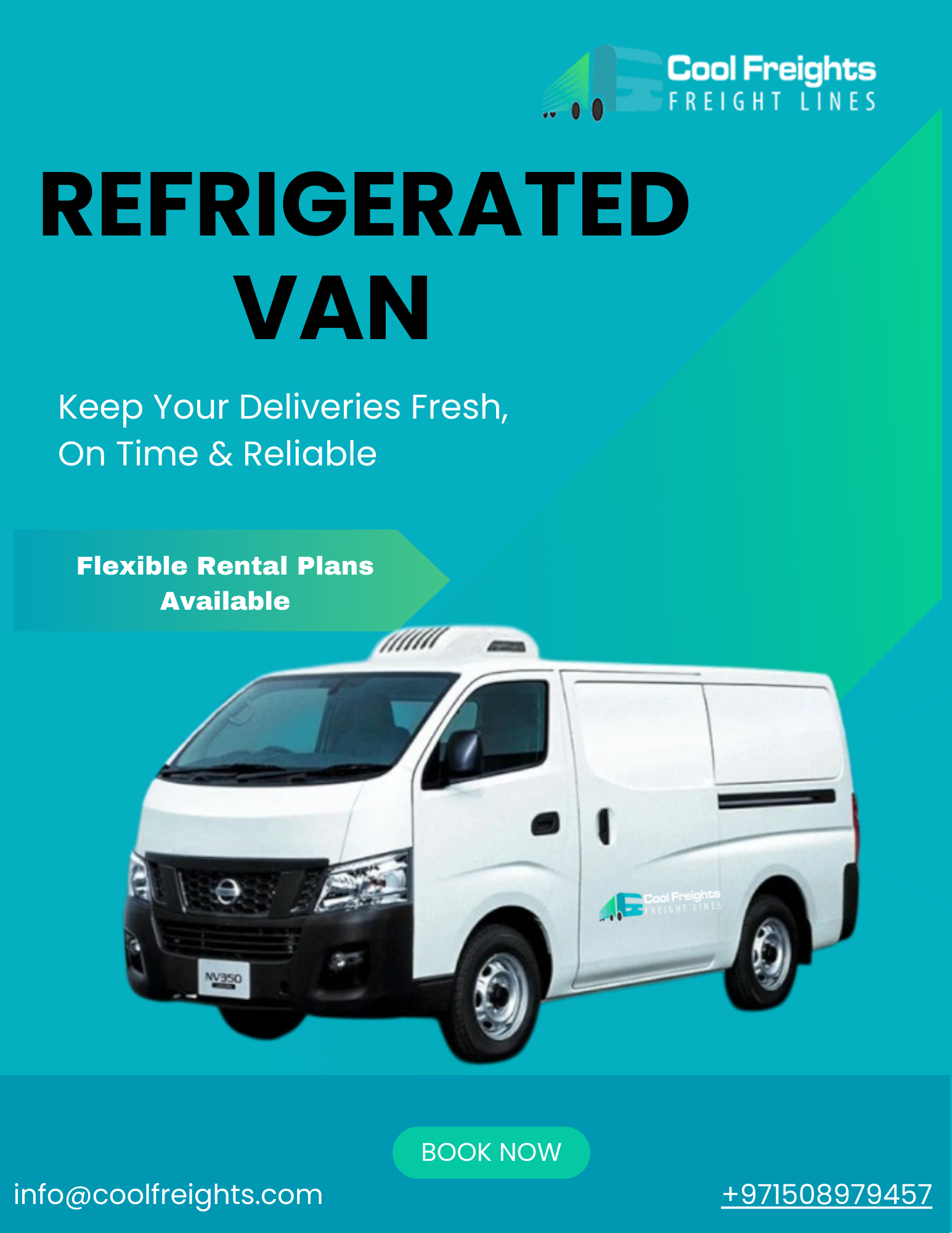 Refrigerated van rental services in Dubai